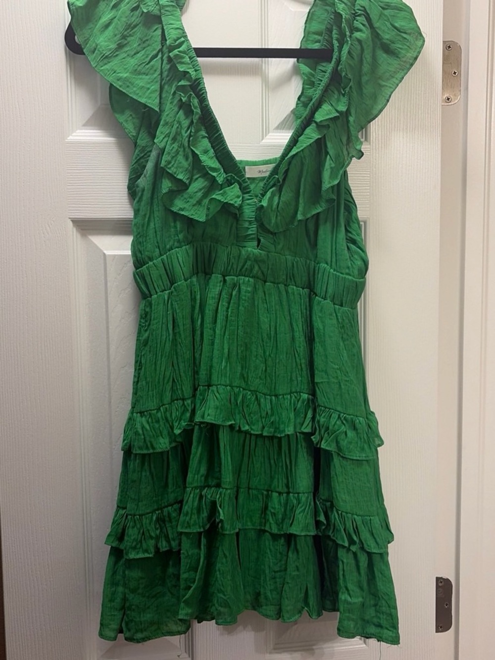 Mustard Seed Womens Ruffle Tiered Dress in Green